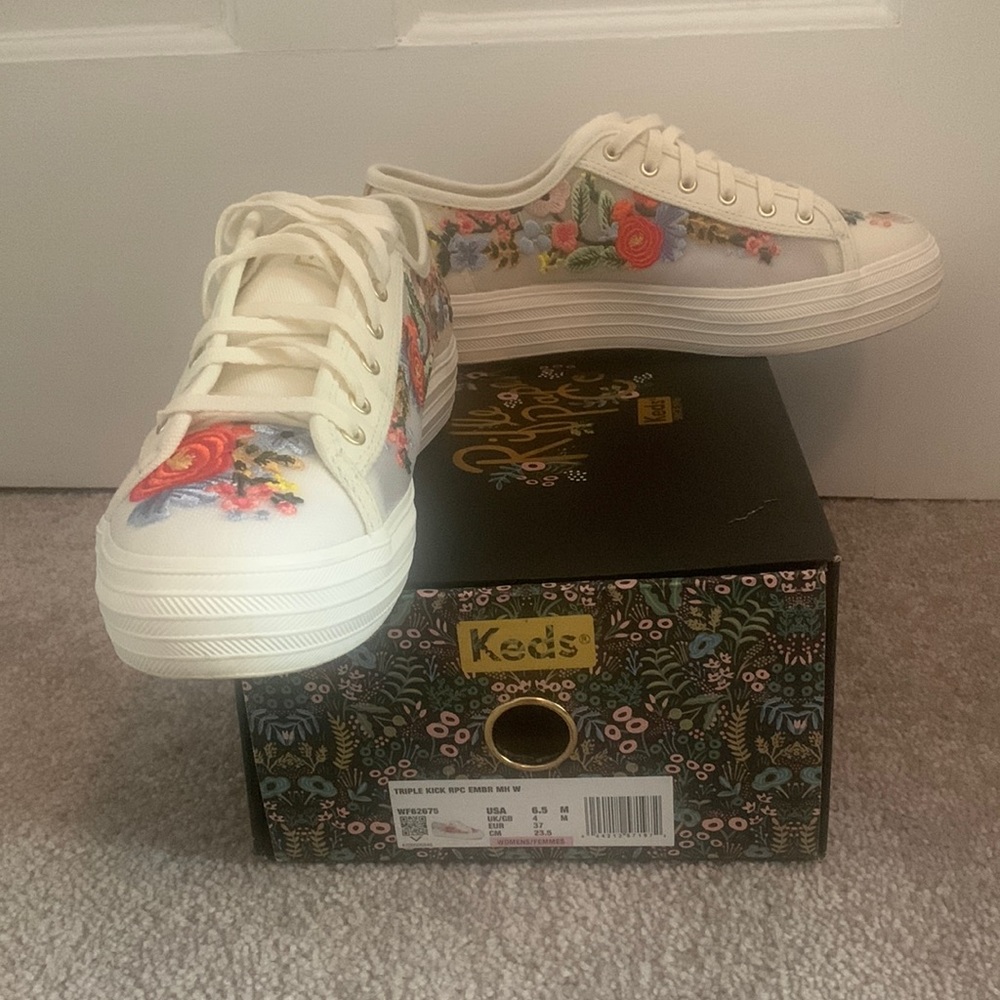 Keds Triple Kick Embroidered Platform Sneakers